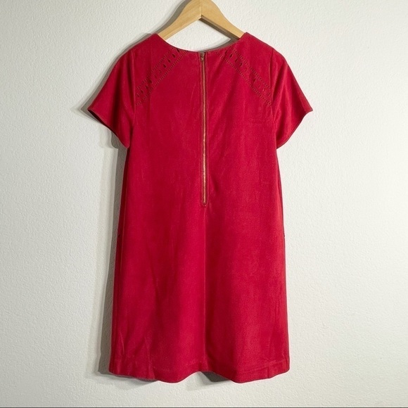 Design Lab Lord and Taylor Red Laser Cut Short Sleeve Dress Size Small - Picture 2 of 8